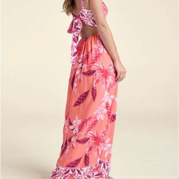 Coral maxi dress size 10 - Picture 3 of 3